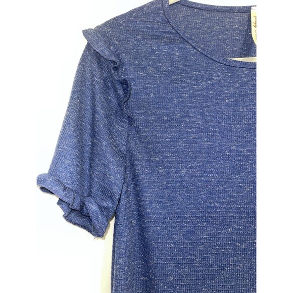 Simply Irresistable Shirt Short Sleeve Blue Ruffle Sleeve Blue Women’s XL - Picture 4 of 7